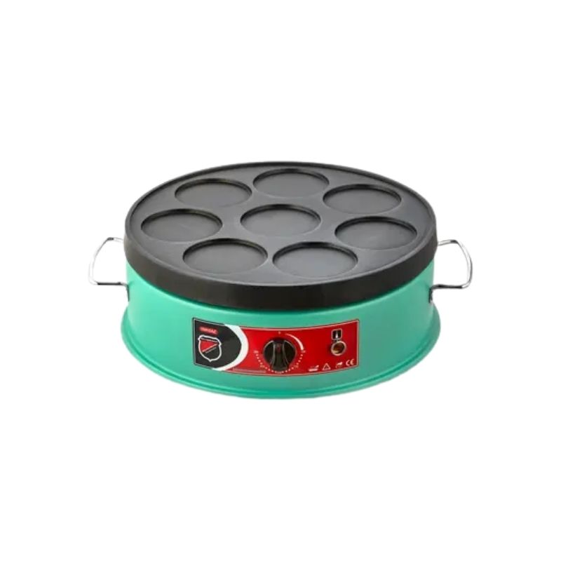 Işıkgaz Silverinox PNK-02 Elektrikli Tekli 8 Gözlü Pankek Makinesi - Yeşil